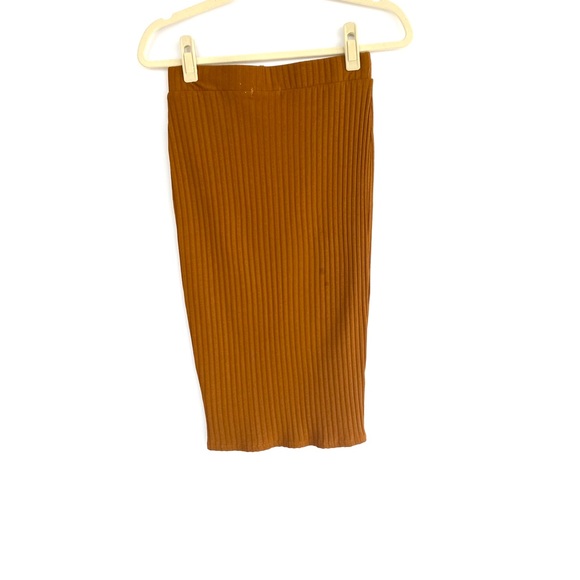 Tan Button Up Midi Skirt - Picture 3 of 3